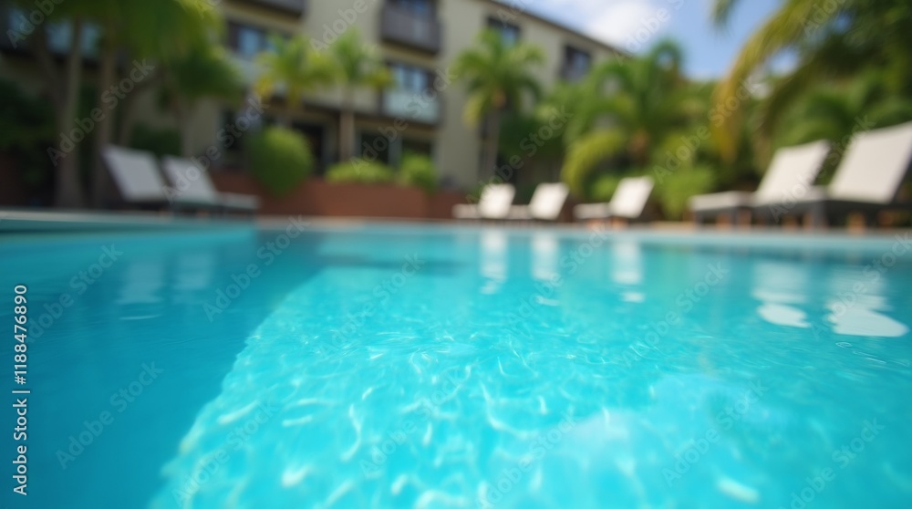 sparkling swimming pool with clear blue water sparkling swimming pool with clear blue water