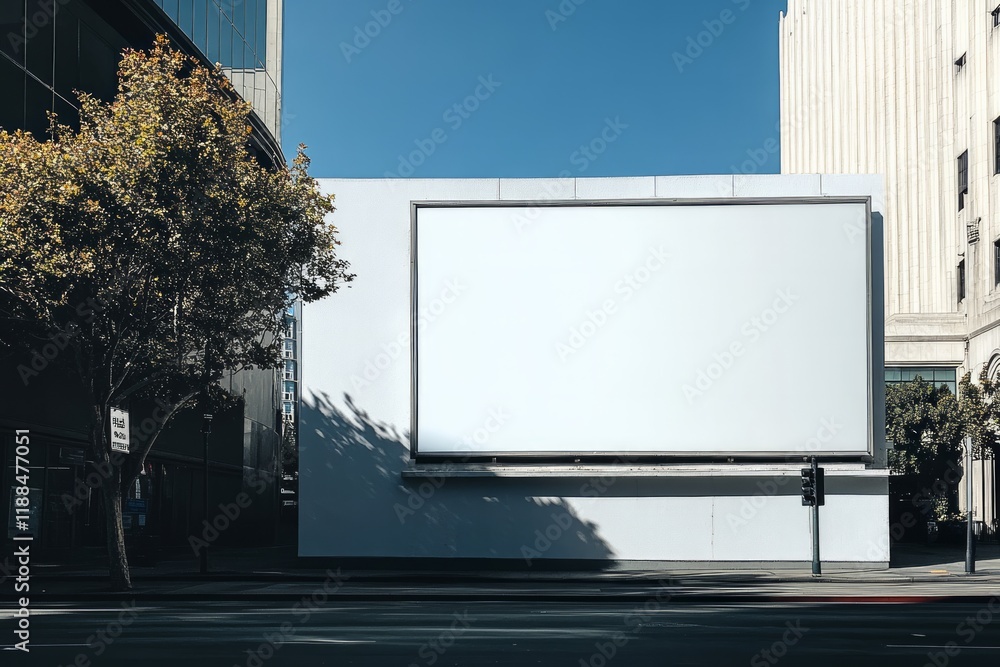 a billboard outside a office building a billboard outside a office building