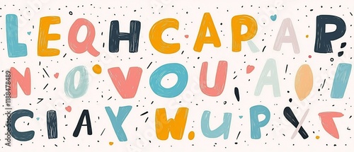 Colorful alphabet letters.