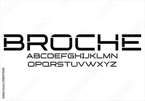 Broche font for logo and headline. Isolated vector typeset