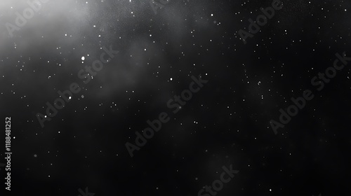 Abstract Dark Background With Floating Particles