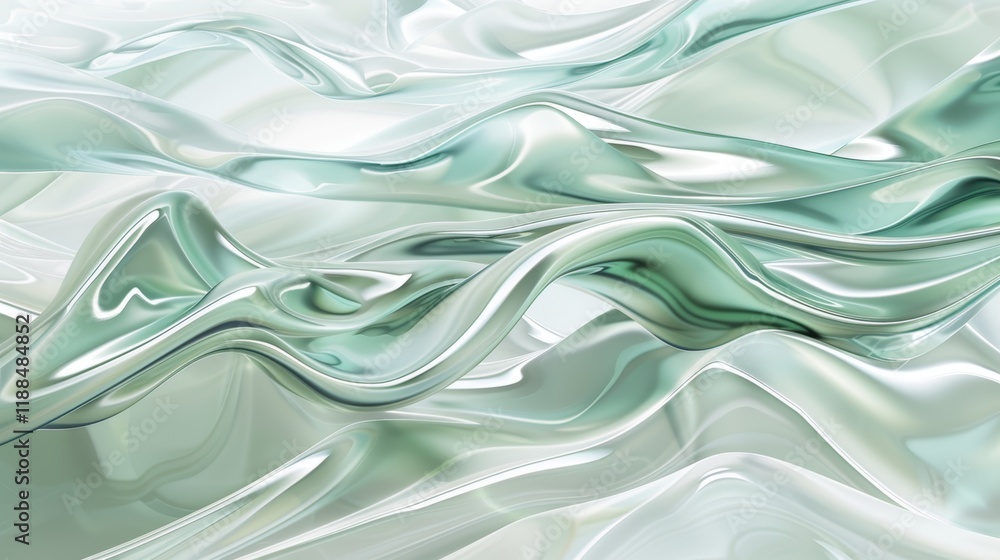 Obraz premium Abstract Green Liquid Marble Wallpaper