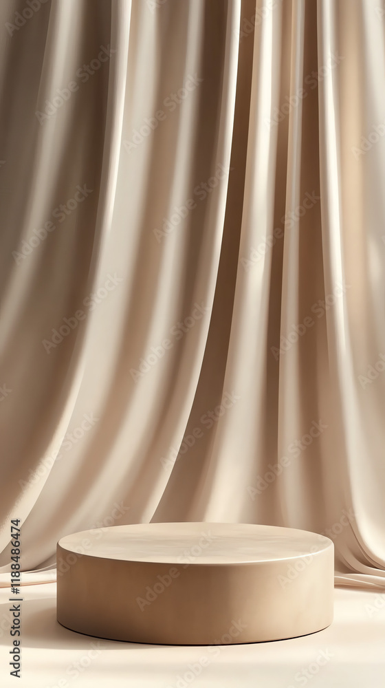 Mocha-Themed Round Podium with Elegant Curtain Backdrop
Mocha-Themed Round Podium with Elegant Curtain Backdrop
