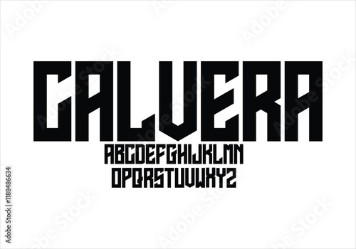 Calvera  font for logo and headline. Isolated vector typeset