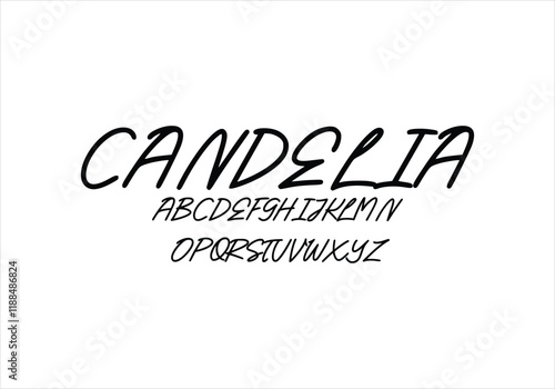 Candelia  font for logo and headline. Isolated vector typeset