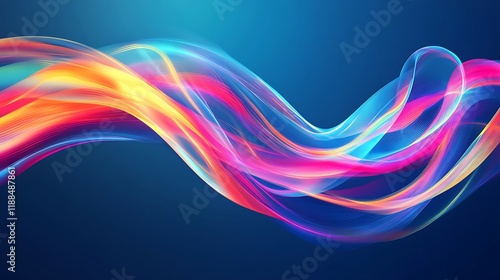 Abstract vibrant fluid waves