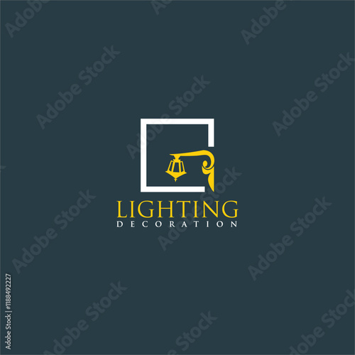 Elegant lighting logo design for interior brands, highlighting luxury and modern style. Ideal for branding and marketing.
