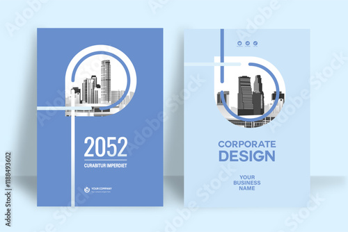 City Background Business Book Cover Design Template