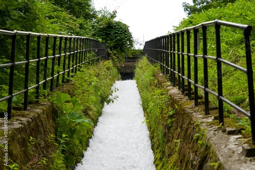 Scenery of the waterway flowing into Biwa Pond photo