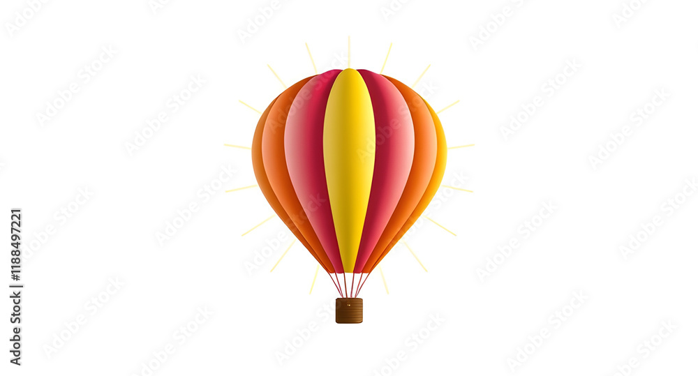 Fototapeta premium hot air balloon icon