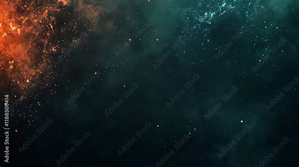 Obraz premium Abstract fiery cosmic explosion