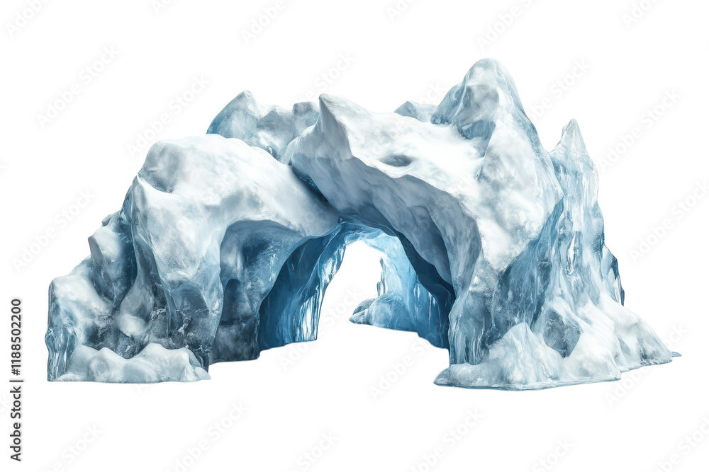 Obraz premium Stunning Ice Caves Isolated on transparent Background Perfect for Educational Purposes