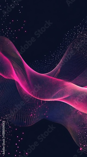 Abstract Pink Wave Design photo