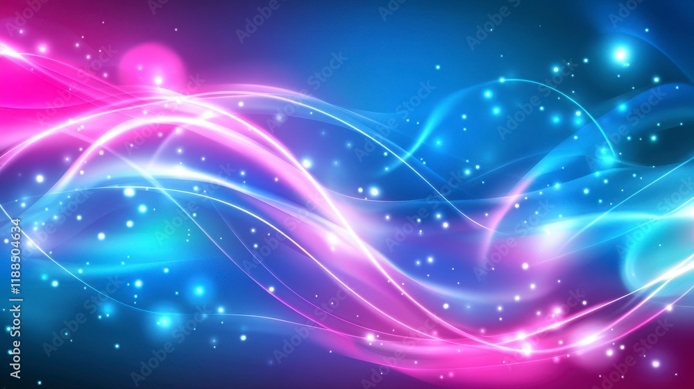 Fototapeta premium Stunning Abstract Glowing Light Patterns Digital Art, Vibrant Color Design, Intricate Abstract Art Background, Elegant Light Effects, Colorful Abstract Graphic Design