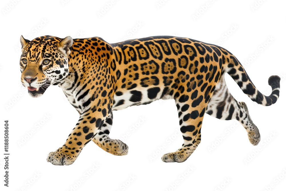 Fototapeta premium Jaguars in Action: Captivating Images of Jaguars Hunting on a Clean transparent Background