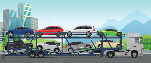 icon logo sign truck ship long tow semi load road over haul lorry cargo stack new car flat work carrier side view art heavy vector cars auto carry lift buy sale order route drive
