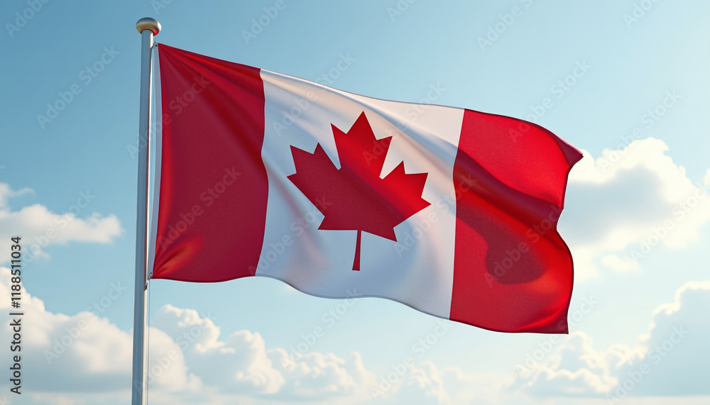 Majestic Canadian Flag in the Sky Majestic Canadian Flag in the Sky