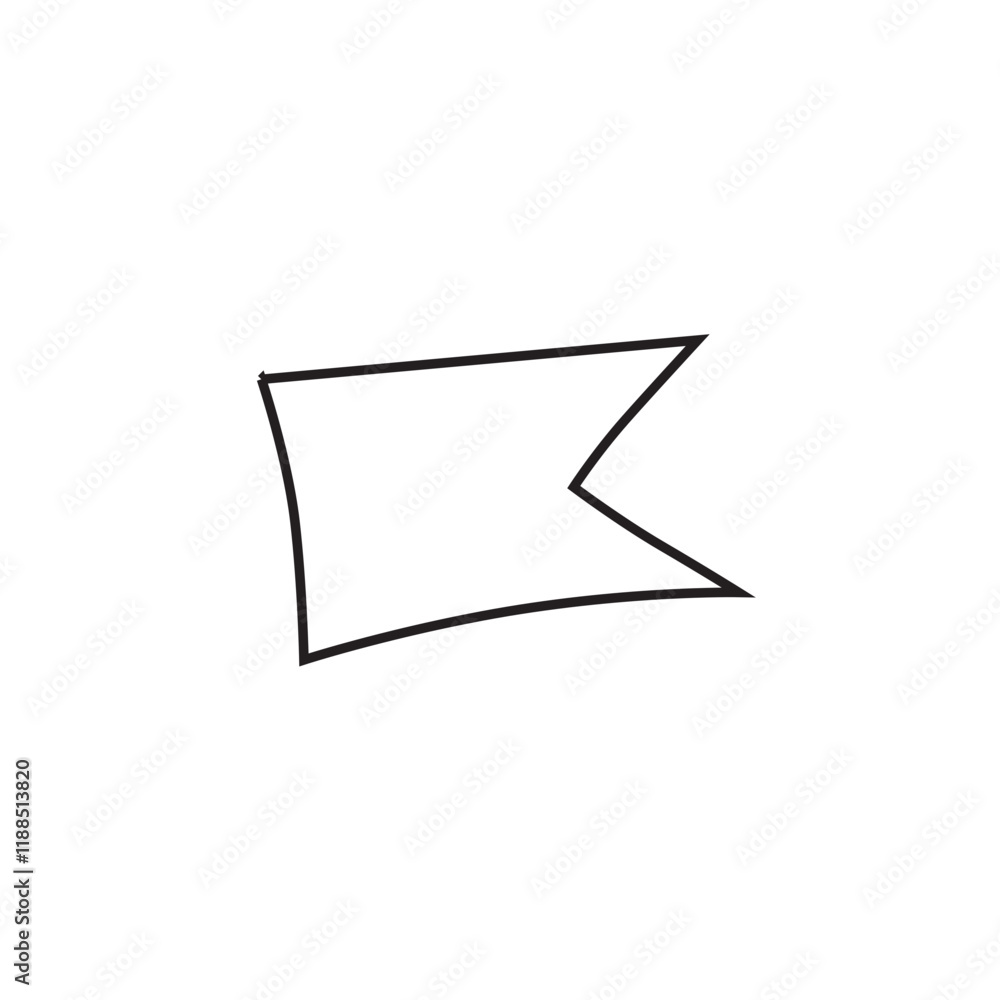 simple white flag element simple white flag element