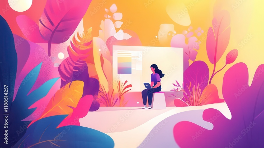 Remote workers collaborating on a business project using video calls and shared digital workspaces illustrations Remote workers collaborating on a business project using video calls and shared digital workspaces illustrations