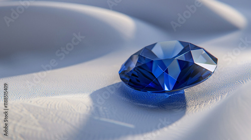 blue spinel gemstone in an oval