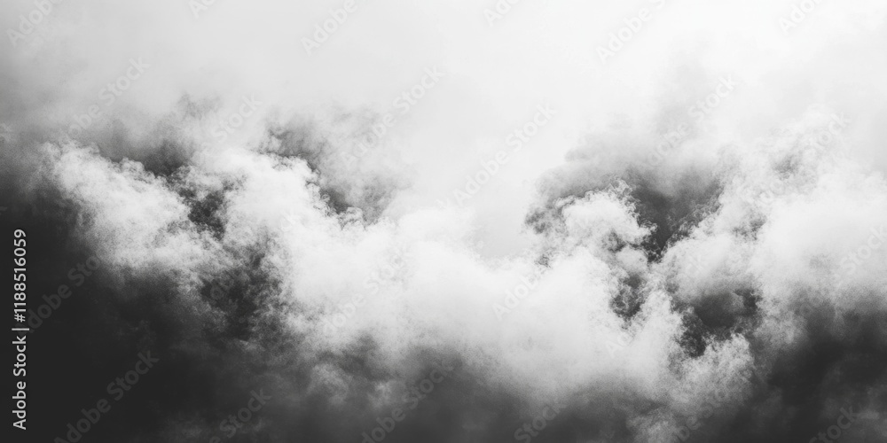 Fototapeta premium Black and white abstract clouds in the sky