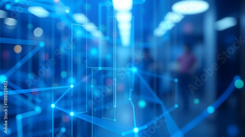 Abstract digital AI futuristic art