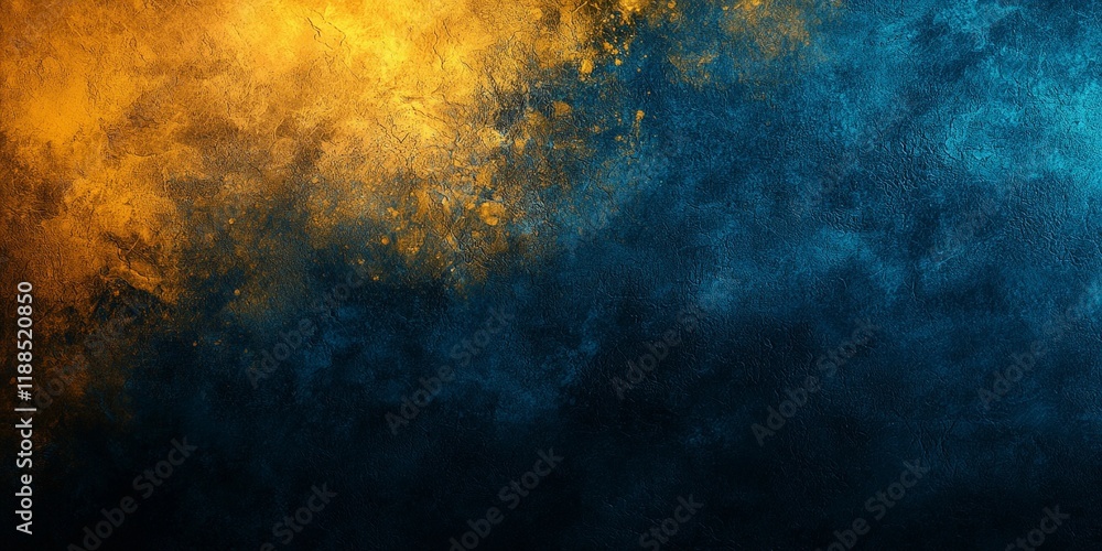Obraz premium Vibrant yellow blending into blue with grainy texture, creating an abstract noise background, perfect for creative designs, comic book style