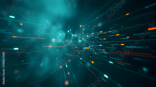 Abstract digital AI futuristic art