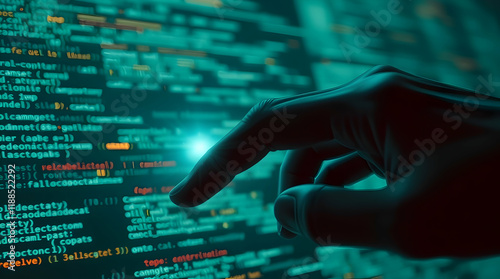 Abstract digital AI futuristic art