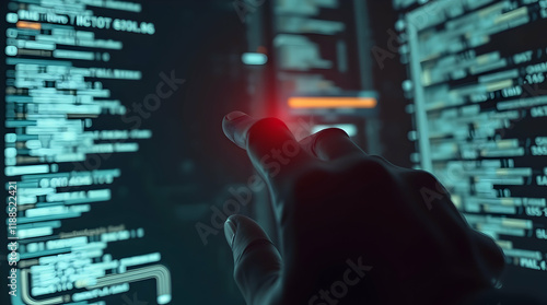 Abstract digital AI futuristic art