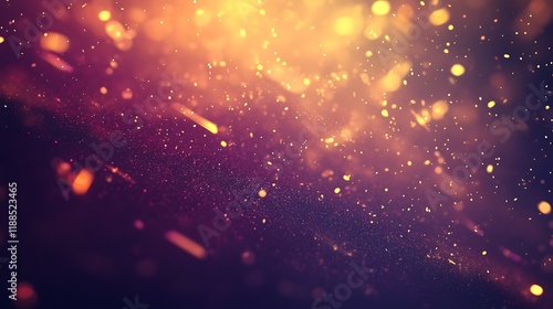 Abstract bokeh lights, glowing particles, vibrant colors.  Possible use Background design, wallpaper photo