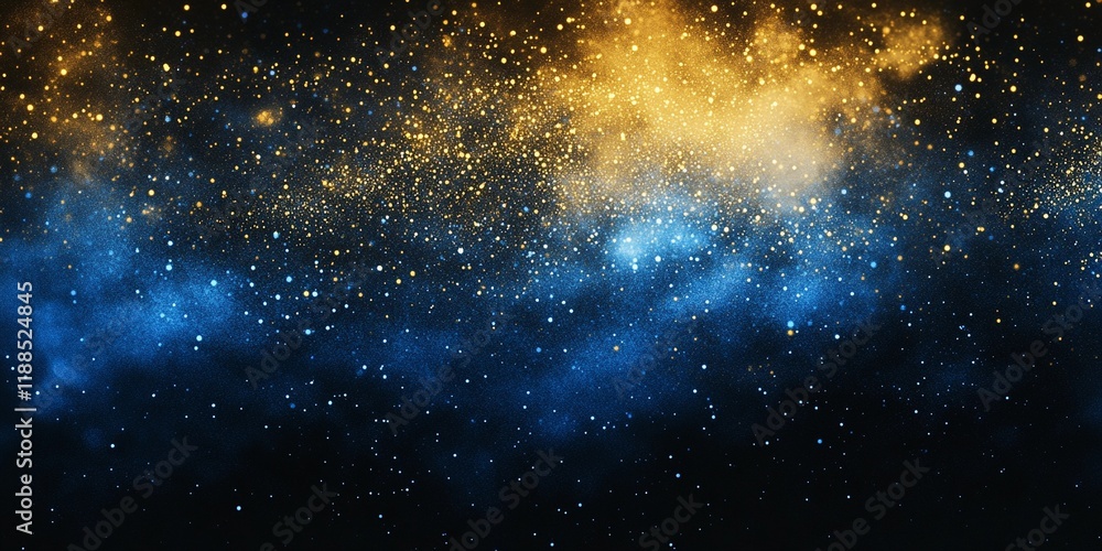 Fototapeta premium Grainy yellow and blue abstract texture with soft noise, perfect for modern backgrounds and digital design projects, book illustration style