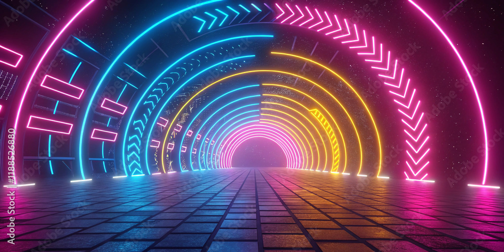 A Mesmerizing 3D Render Showcasing Dynamic Colors and Abstract Forms A Mesmerizing 3D Render Showcasing Dynamic Colors and Abstract Forms