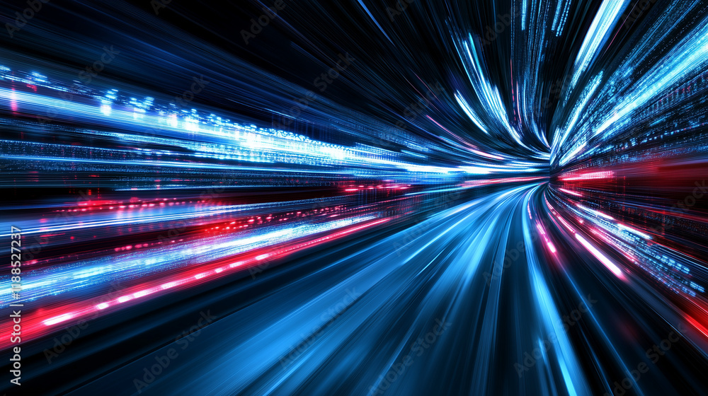 Fleeting motion blurs on a cold blue canvas evoke a mesmerizing technological realm, rich with abstract complexity and innovation. Fleeting motion blurs on a cold blue canvas evoke a mesmerizing technological realm, rich with abstract complexity and innovation.
