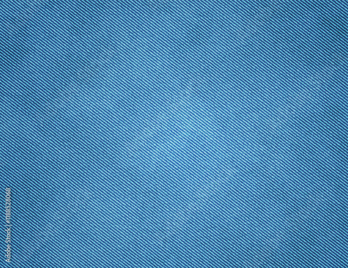 Blue denim fabric background. Abstract texture of vintage classic jeans material. Old blue cotton cloth background, vector illustration