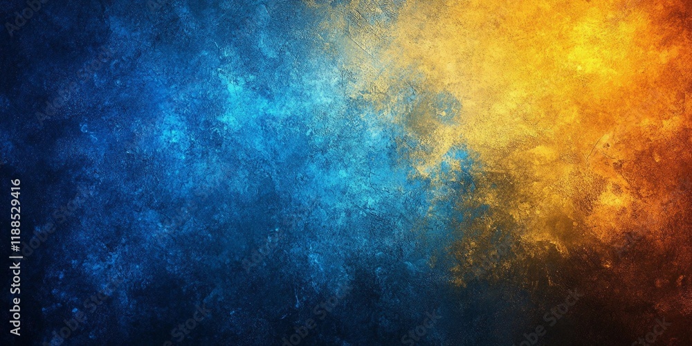 Obraz premium Textured yellow and blue grain background with noise effect, suitable for graphic design and modern digital art, book illustration style