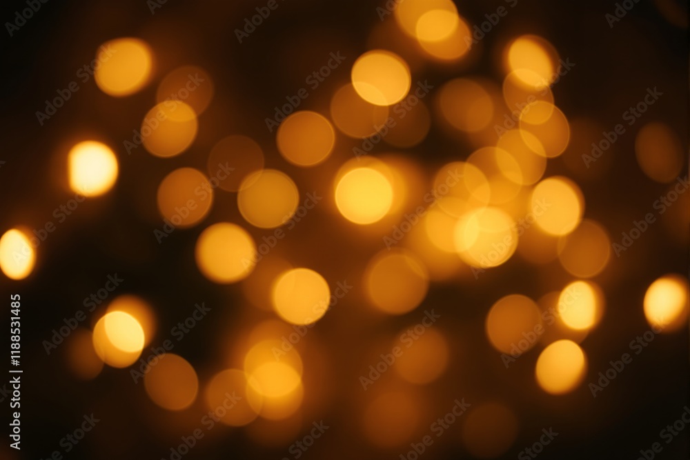 Warm golden bokeh lights softly blurred into circular shapes over a dark background, evoking a cozy and glowing ambiance Warm golden bokeh lights softly blurred into circular shapes over a dark background, evoking a cozy and glowing ambiance