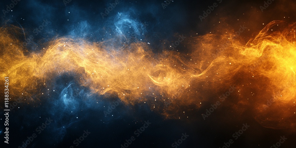 Fototapeta premium Grainy yellow and blue abstract texture with soft noise, perfect for modern backgrounds and digital design projects, book illustration style