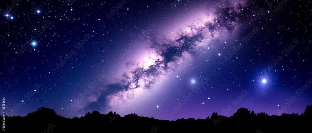 Obraz premium Spiral Galaxy Minimalist Wallpaper