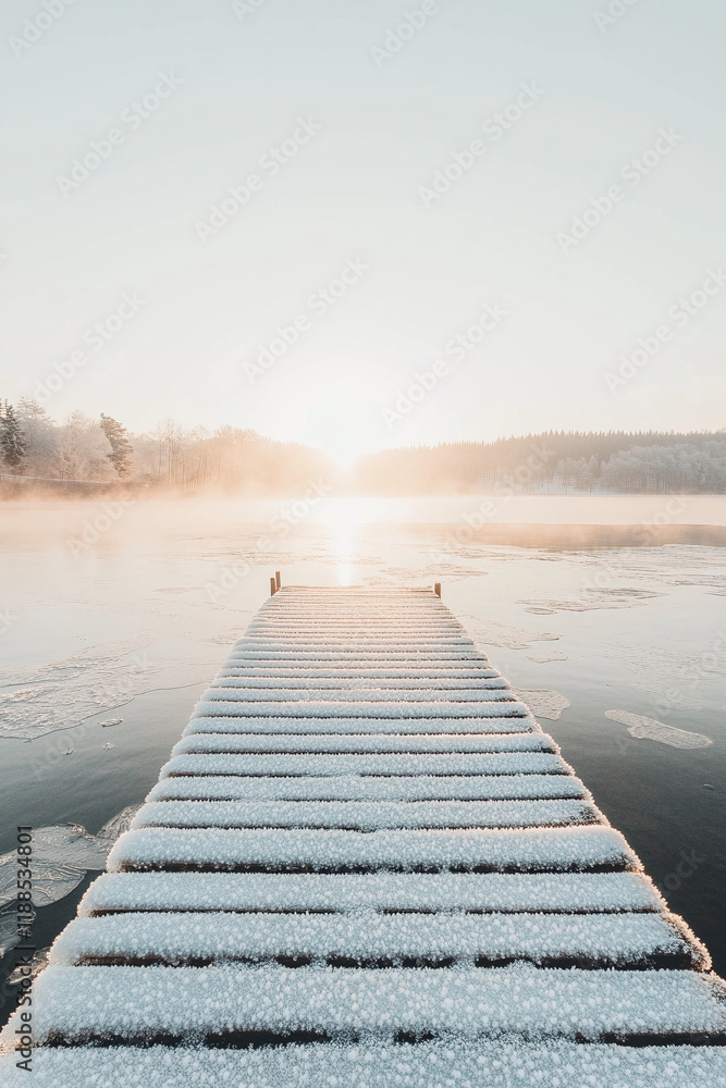 Fototapeta premium pier on the lake