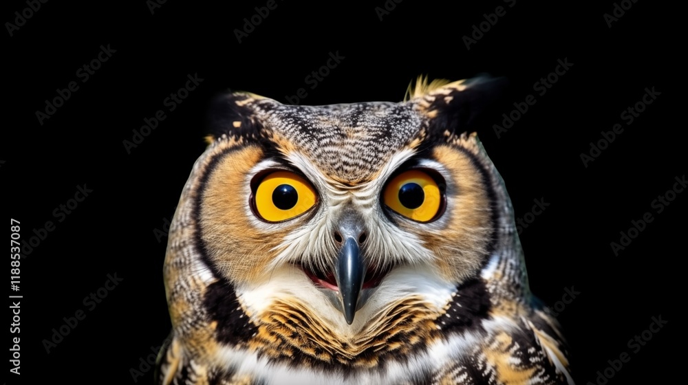 Fototapeta premium Owl's Piercing Gaze