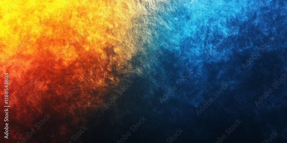 Fototapeta premium Grainy yellow and blue abstract texture with soft noise, perfect for modern backgrounds and digital design projects, book illustration style