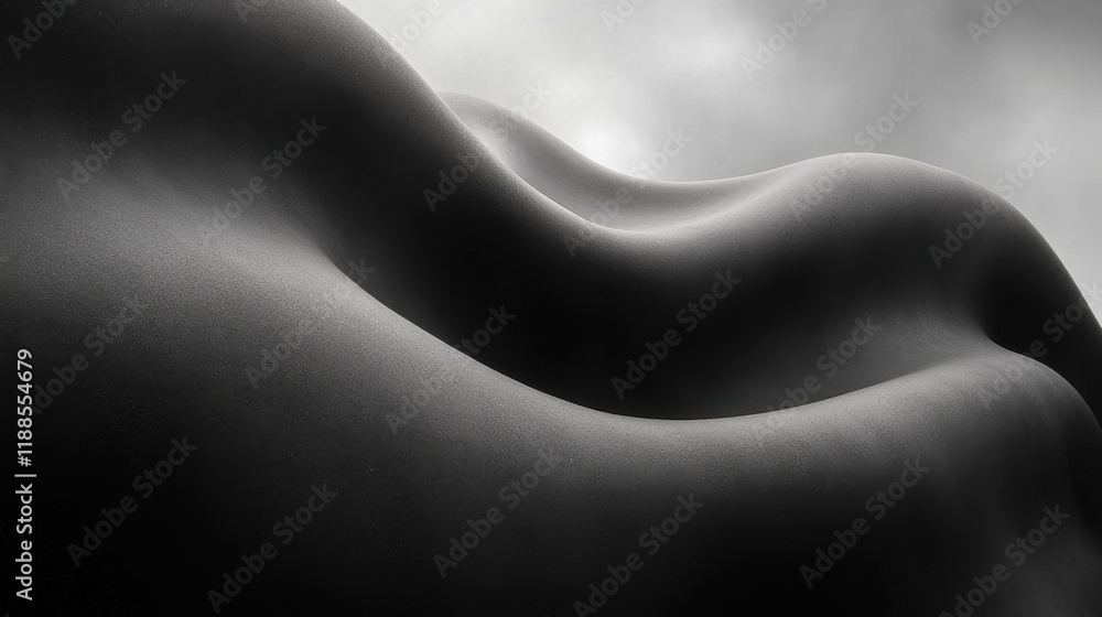 Naklejka premium A black and white photo of a woman's body in the sand