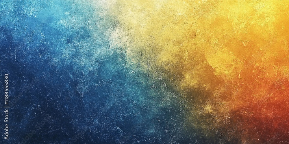 Obraz premium Blurred grainy yellow and blue texture with artistic noise, great for modern design and creative visuals, book illustration style