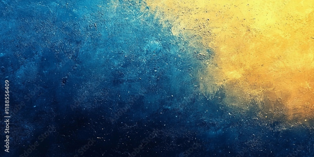 Obraz premium Blurred grainy yellow and blue texture with artistic noise, great for modern design and creative visuals, book illustration style