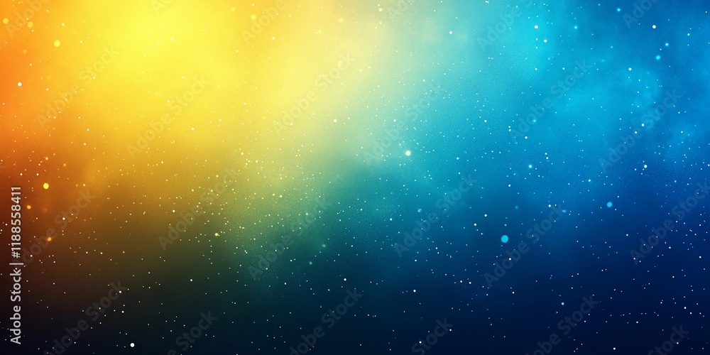 Obraz premium Grainy yellow and blue abstract texture with soft noise, perfect for modern backgrounds and digital design projects, book illustration style