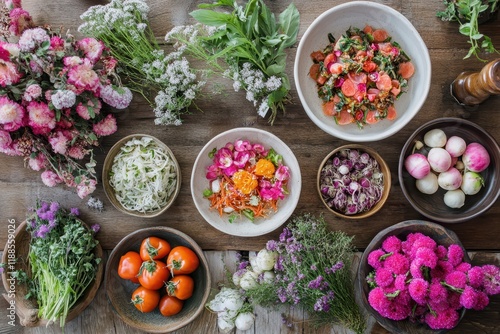 six Korean side dishes including photo