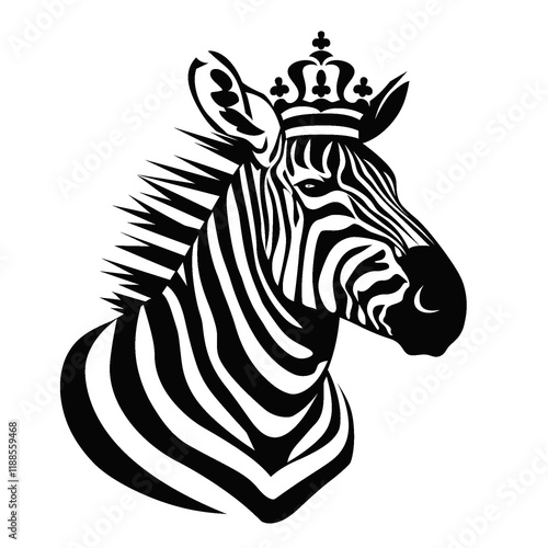 Zebra mit Krone photo