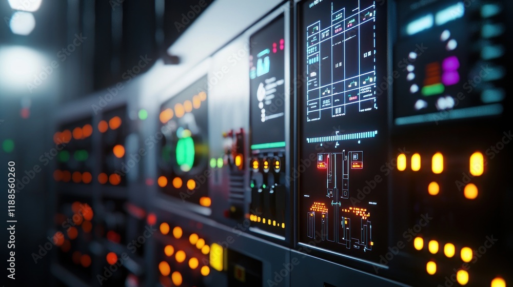 Obraz premium Futuristic Control Panel: Sci-fi Interface Design