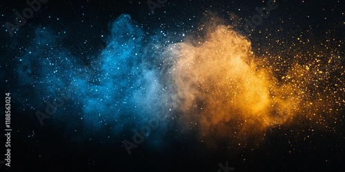 Wallpaper Mural Abstract yellow and blue noise texture, perfect for web design, branding, and digital art, book illustration style Torontodigital.ca